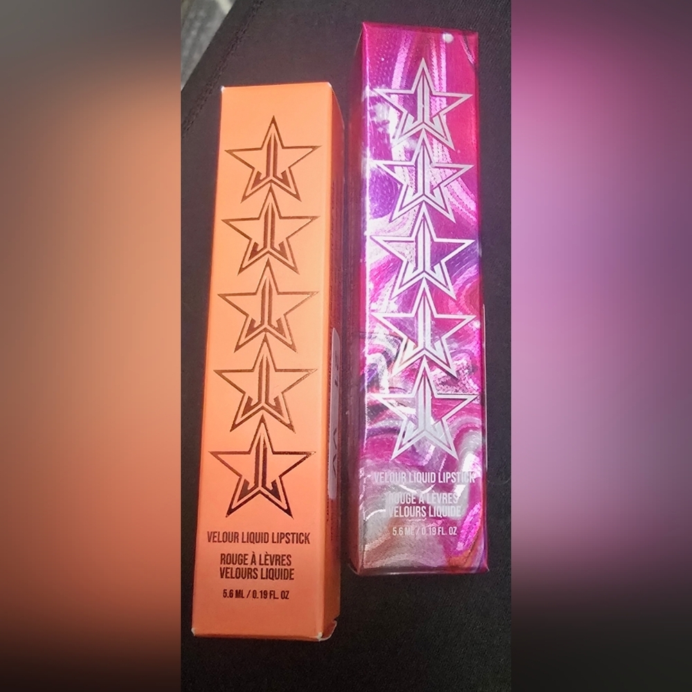 Jeffree Star Velour Liquid Lipstick Duo - Orange Box & Metallic Pink Box